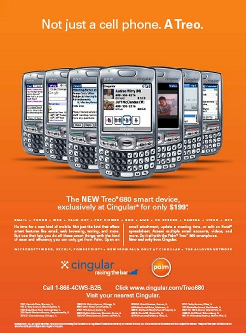 Treo 680 Cingular 8525 Price Release