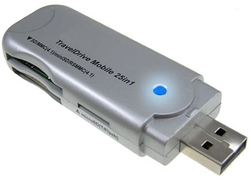 TravelDrive Mobile 25 in 1 Card Reader