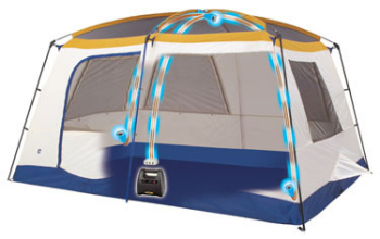 Eureka N!ergy tent has battery and power outlets