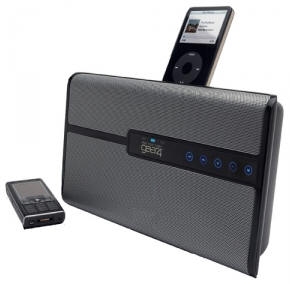 Houseparty Blue Bluetooth speakers and iPod dock