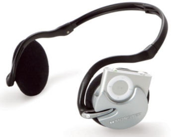 iFreePlay headphones have a dock for the iPod shuffle without wires.