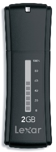 Lexar Jumpdrive flash memory comes with a capacity meter to tell you when it’s full