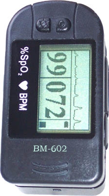 Oxycheck portable finger pulse oximeter