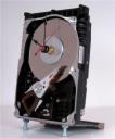 Hard drive desk clock is a hard disk drive converted into a working clock
