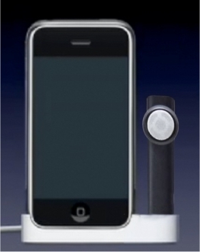iPhone Docking station with bluetooth headphone charging included