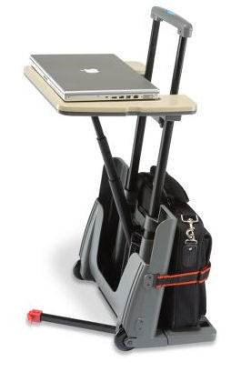 Desk Deck Slipperybrick Rolling Luggage Card And Notebook Desk