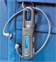 Carabiner MP3 player and radio