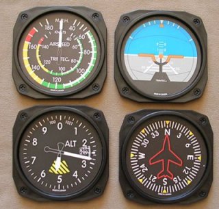 Airplane instrument gauge coasters