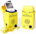 Aquapod splash proof ipod or other MP3 player speaker and case