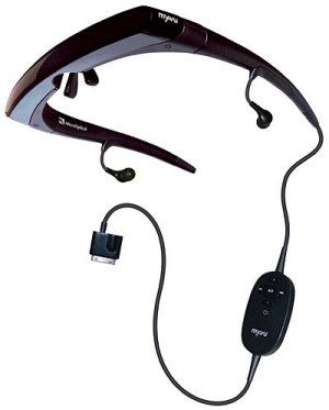 iPod video goggles lets you watch video from your iPod with a bigger view