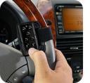 Steering wheel cradle for the DLO TuneStik wireless iPod remote