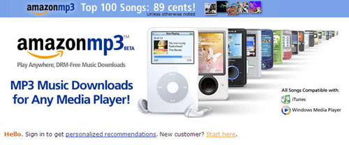 Amazon launches public music download service DRM free
