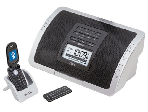 iHome IHC5S clock radio and speakers dock for Bluetooth cell phones