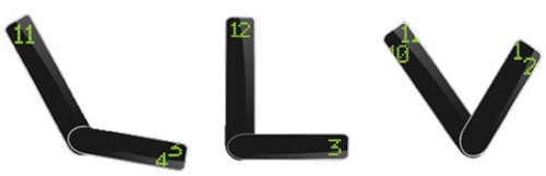 vice versa LED clock design concept has only hands to show the time