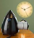 projection clock shows a clock face