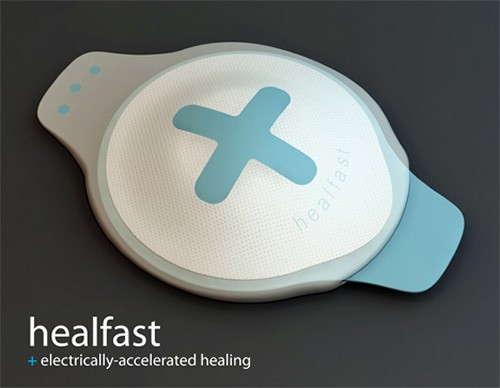 Healfast bandage concept provides weak electric field to prevent infection