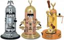 These Mini Verticale Elektra espresso makers are pure eye candy, and sport a beautiful steampunk design.