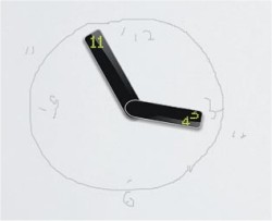 LED clock vice versa design concept could be mounted anywhere to show the time