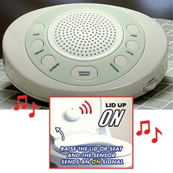 Toilet Tunes bathroom soundtrack system.