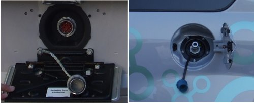 Chevy Equinox Fuel Cell refueling ports