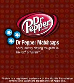 Dr. Pepper advertising game for iPhone