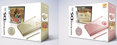 Nintendo DS Lite bundles in rose & gold