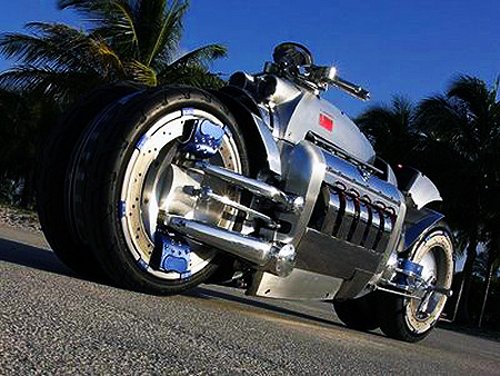 The Dodge Tomahawk I bike literally looks like some sort of SciFi rocket on