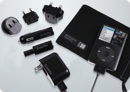 XtremeMac InCharge Home and InCharge Travel chargers for the iPhone and iPod