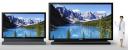 Panasonic 150-inch plasma TV next to a person and the 103-inch plasma TV