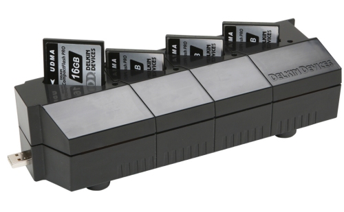 Delkin ImageRouter connects multiple CompactFlash cards at once for download