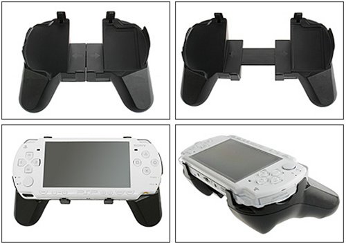 Flexible handgrip controller mount for the Sony PSP