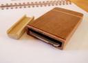 Hand-carved wooden iPod cases