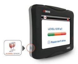 GPS system with breathalyzer
