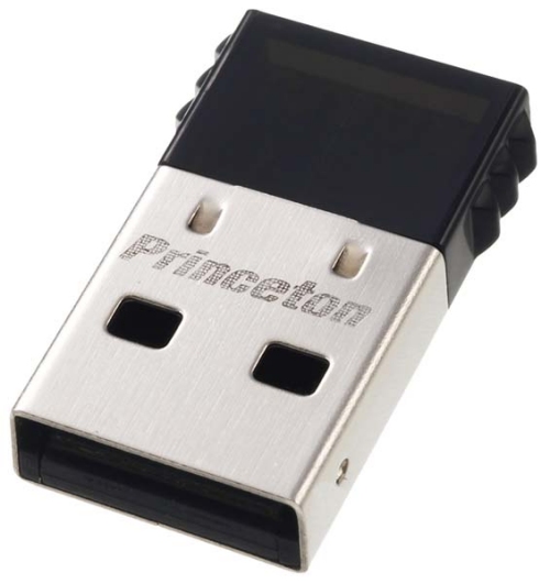 Princeton Bluetooth adapter measures under an inch long but had a 300 foot range