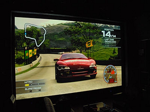 platstation 3 on 200 projection tv connected with hdmi 3