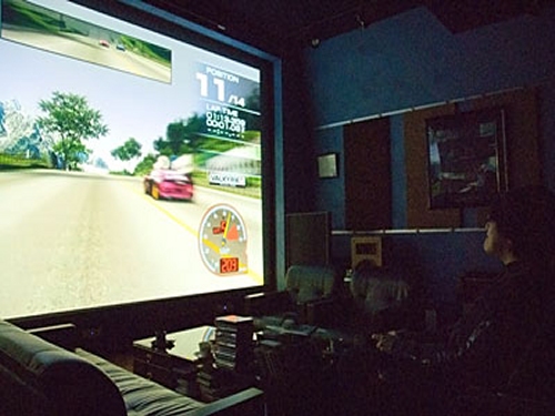 platstation 3 on 200 projection tv connected with hdmi 1