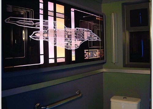 Star Trek Voyager themed apartment - Bathroom