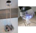 Moving sculpture is steered by flies
