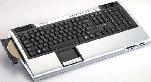 Keyboard with built-in PC