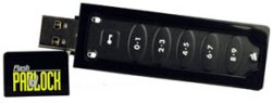 Flash Padlock USB key secures data with a pin