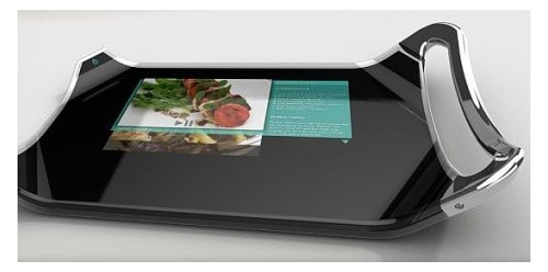 Digital cutting board with LCD