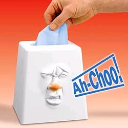 Talking tissue box mocks you