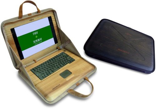 Fujitsu’s wooden laptop concept