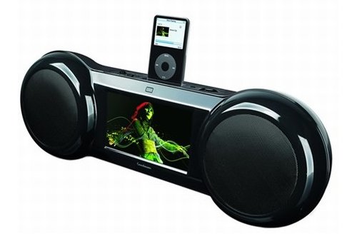 Goodman’s iPod boombox with 7-inch LCD display