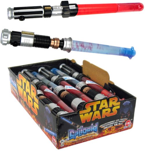 Candy lightsabers filled with…goo