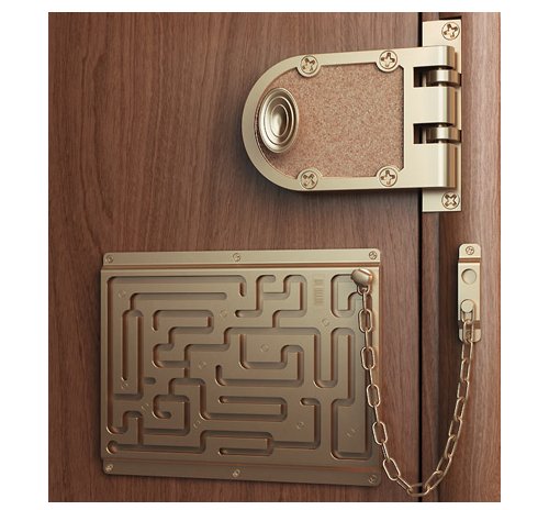 The Defendius door chain maze
