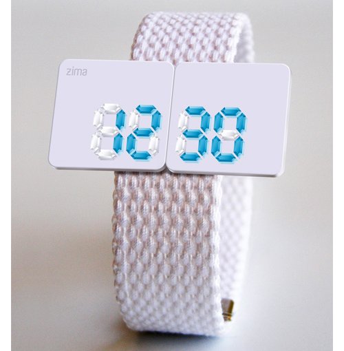 LED watch made from real crystals