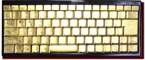 Zip-Ang Handmade gold keyboard