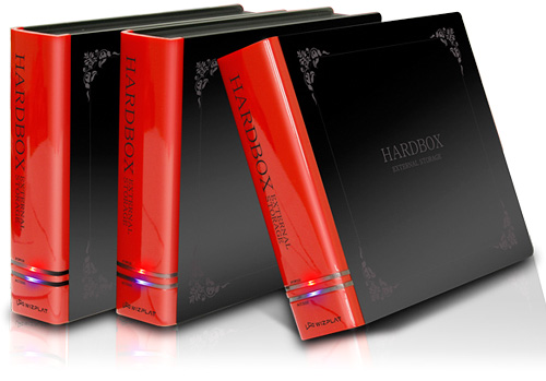 Hardbox external drive case hardcover books