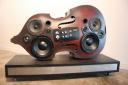SKDubs Gold boombox looks beautiful & badass